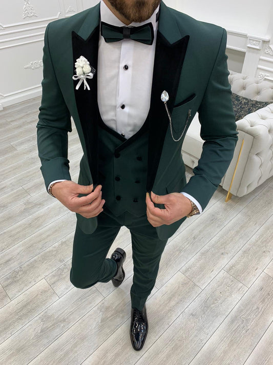 Black Velvet Peak Lapel Tuxedo