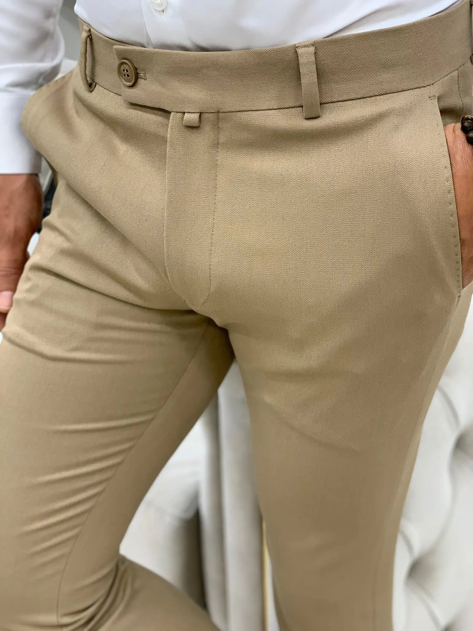 Buy Men’s Serra Cream Slim Fit Pants – Perfect for Business & Casual Wear 30 Buy Men’s Serra Cream Slim Fit Pants – Perfect for Business & Casual Wear 30