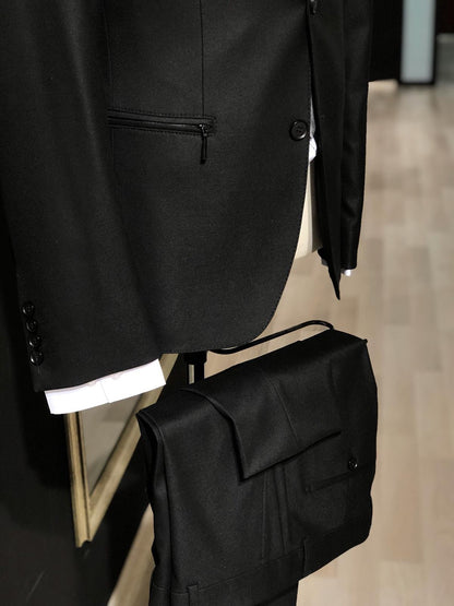 Aqua Black Slim Fit Suit