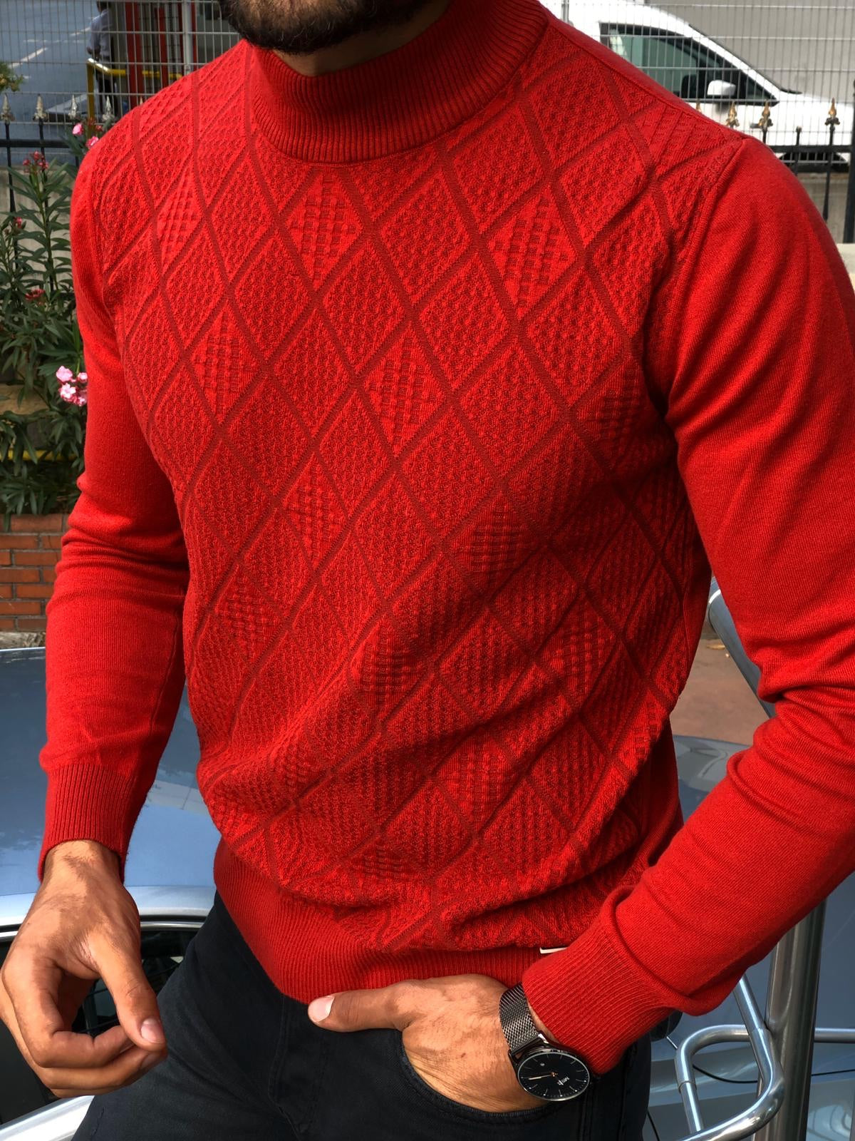 Calvin Slim Fit Mock Turtleneck Sweater