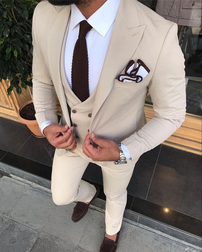 Austin Beige Slim-Fit Suit
