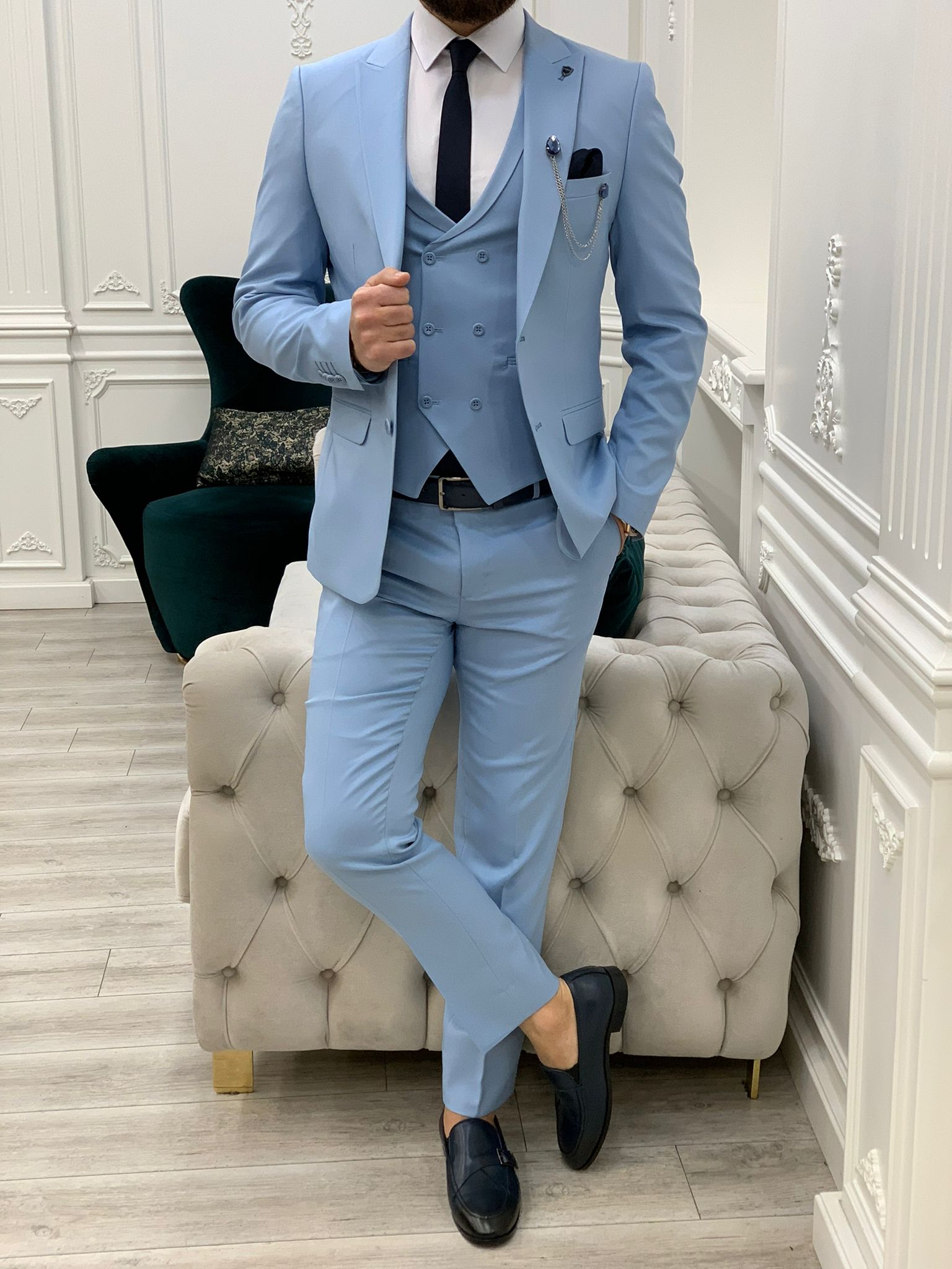 blue suit for men