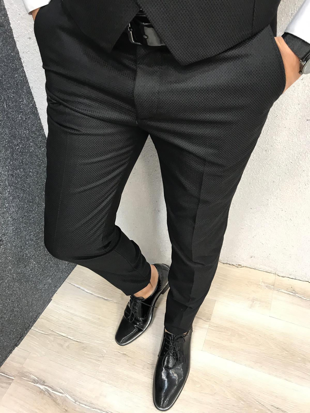 Lazio Black Slim-Fit Tuxedo