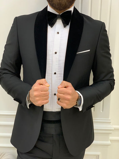 Bosco Black Shawl Velvet Collar Tuxedo