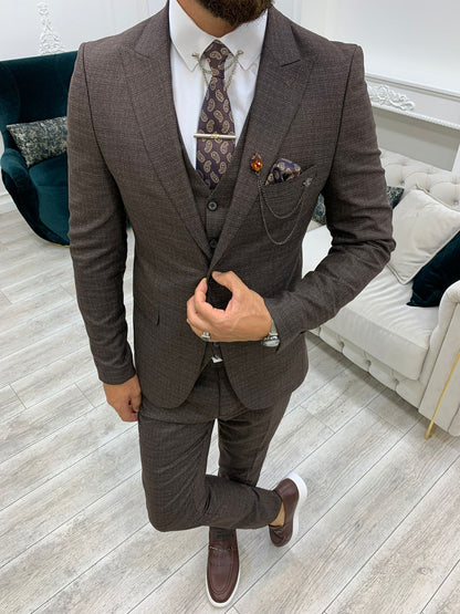 Owen Brown Slim Fit Peak Lapel Suit
