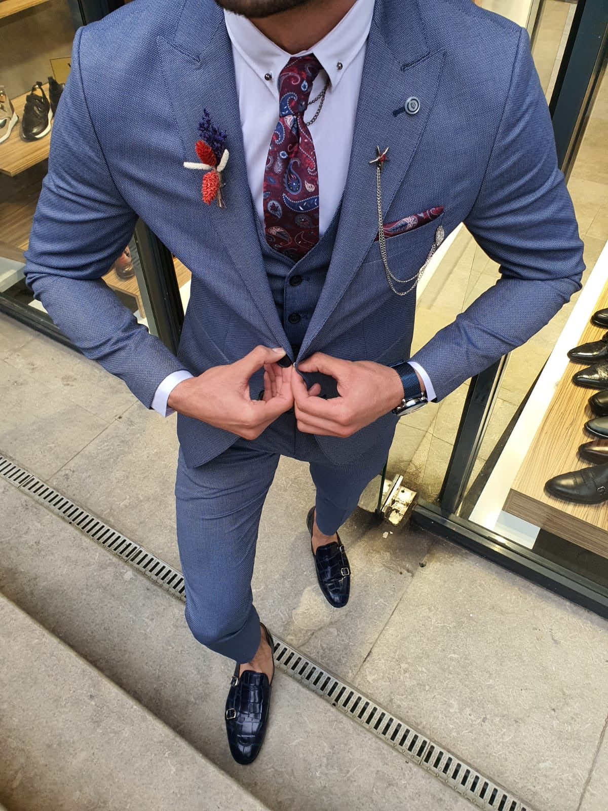 Olympia Indigo Slim Fit Suit – BRABION