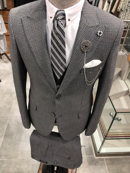 Daniel Gray Slim-Fit Patterned Suit