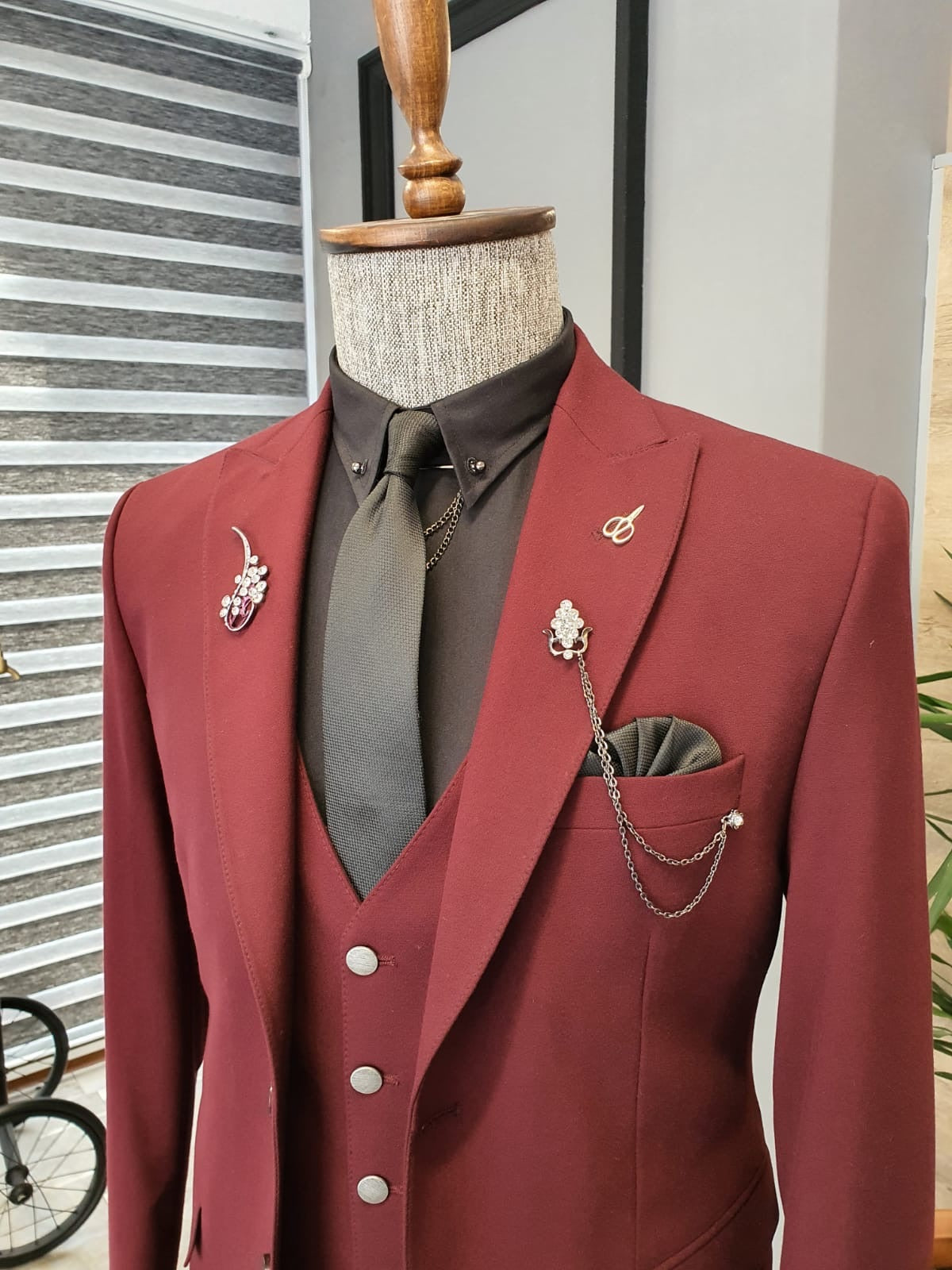 Napoli Red Slim Fit Suit