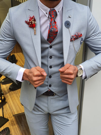 Olympia Blue Slim Fit Suit