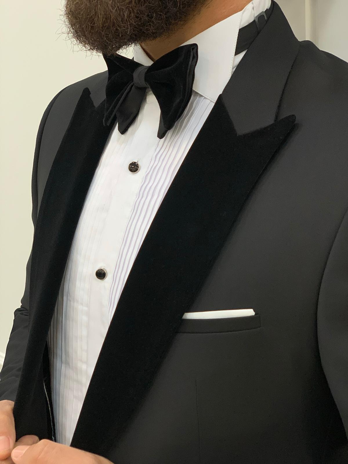 Bosco Black Dovetail Velvet Collar Tuxedo