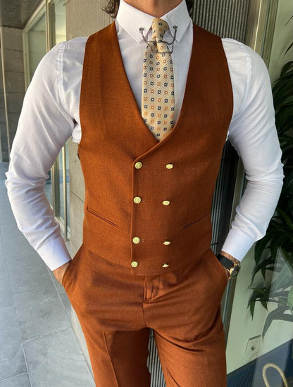 Bensen Slim Fit Double Pocket Tile Detailed Suit