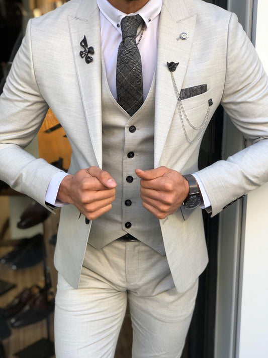 Olympia Gray Slim Fit Suit