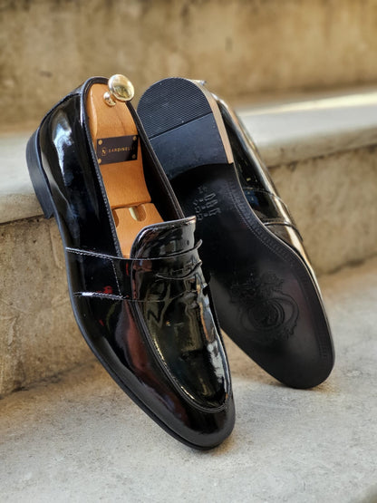 Henderson Black Buckle Loafers