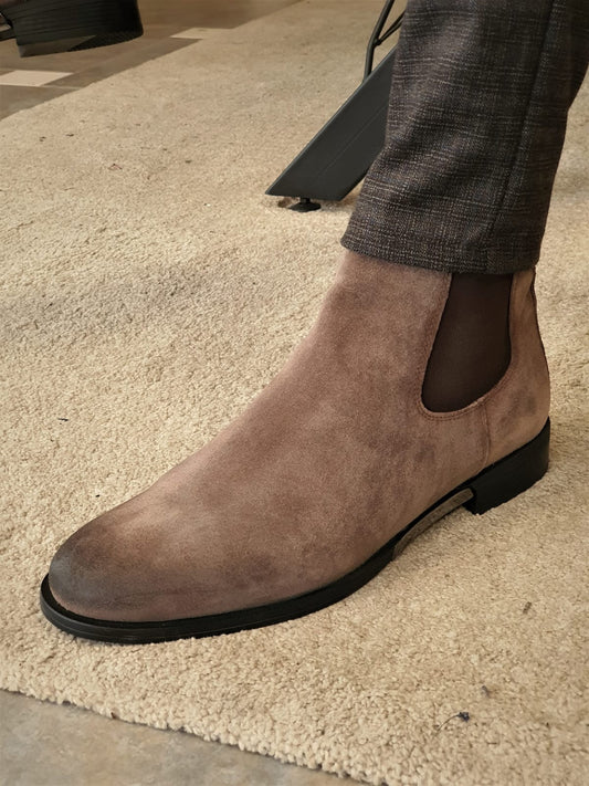 Torino Mink Suede Chelsea Boots