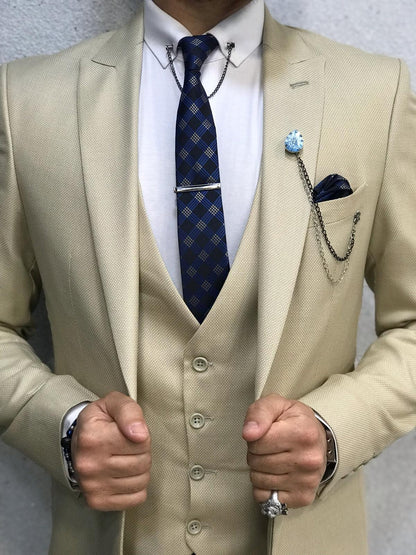 Bernard Cream Slim Suit