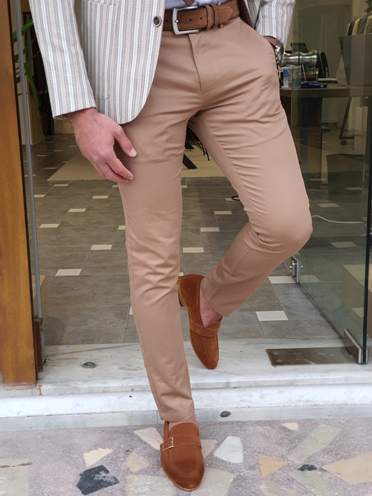 Bristol Camel Slim Fit Cotton Pants