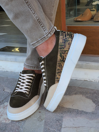 Monterey Khaki High-Top Suede Sneakers