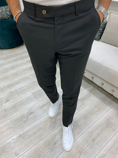 Florian Brown Slim Fit Peak Lapel Plaid Suit
