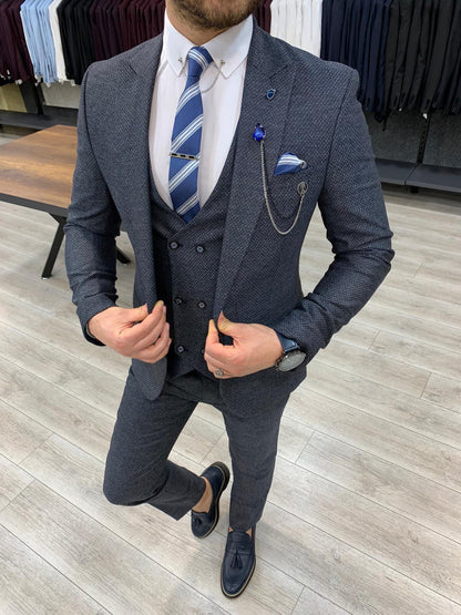 Wilson Navy Blue Slim Fit Suit