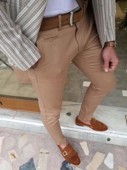 Bristol Camel Slim Fit Cotton Pants