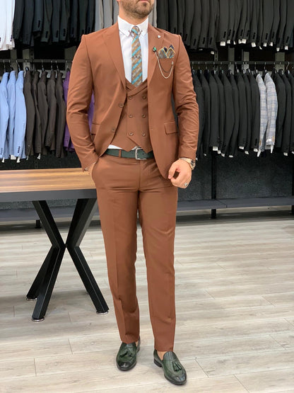 Eros Tile Slim Fit Wool Suit