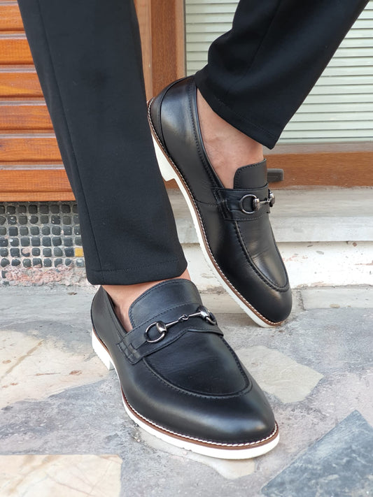 Montreal Black Bit Loafers