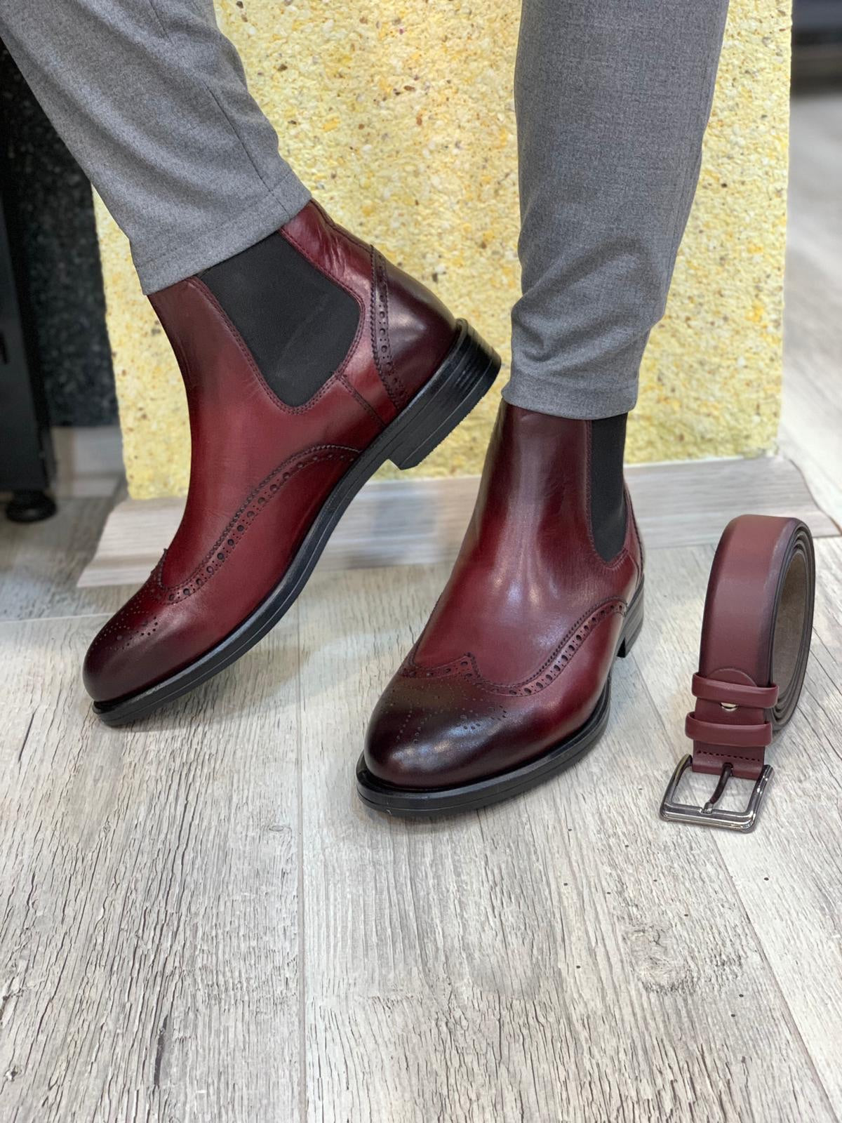 Ade Red Chelsea Boots