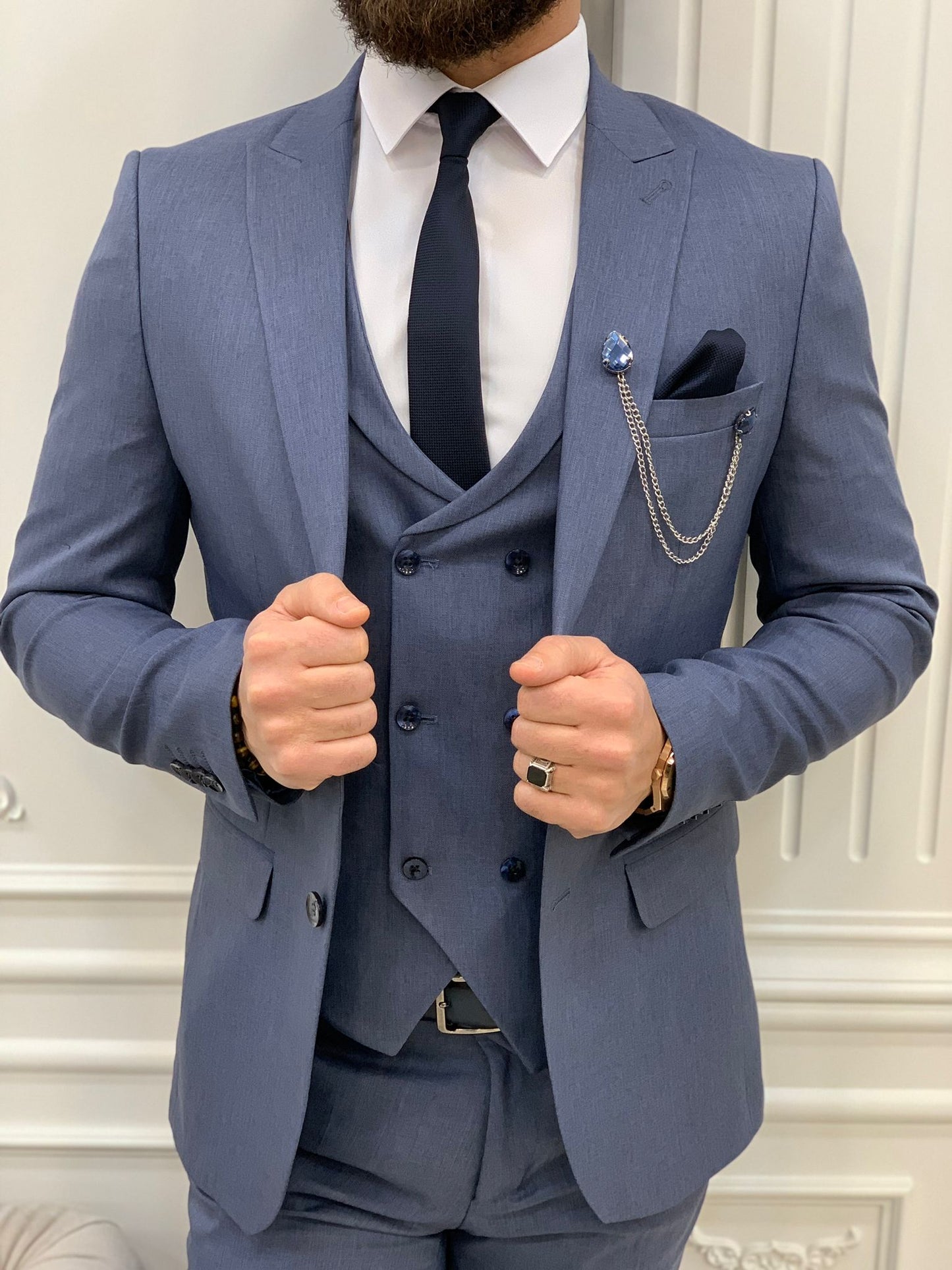 Stefano Blue Slim Fit Suit