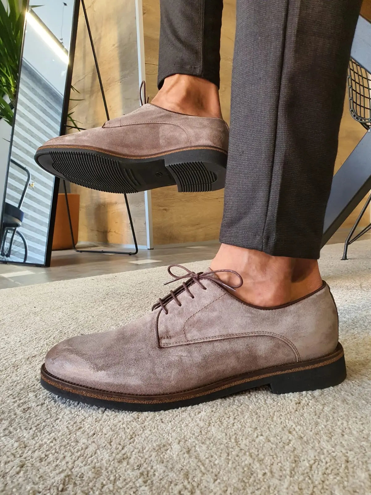 Stefano Beige Suede Derbys Stefano Beige Suede Derbys
