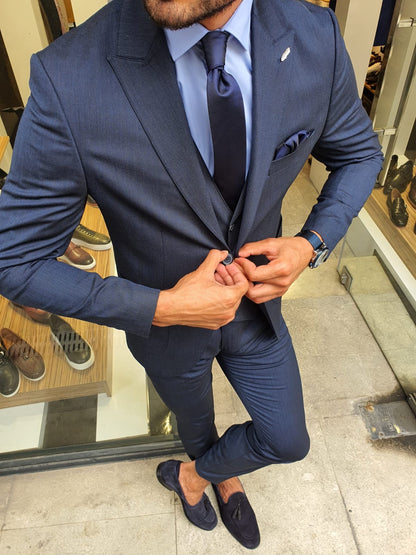 Reno Navy Blue Slim Fit Suit