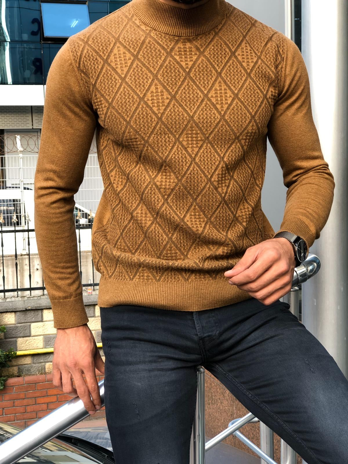 Calvin Slim Fit Mock Turtleneck Sweater