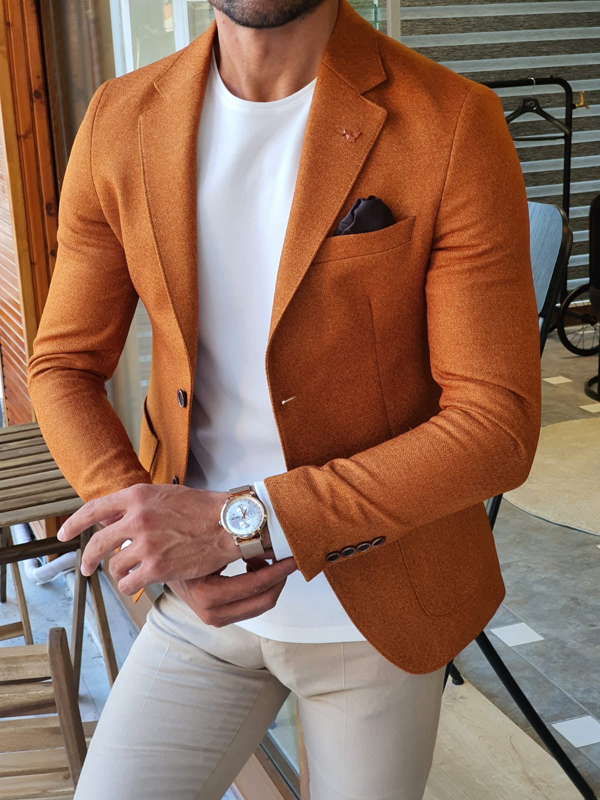 Stefano Camel Slim Fit Blazer BRABION