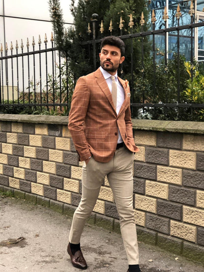 Slim-Fit Suit Vest Camel II