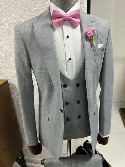 Lenzi Slim Fit Grey Business Suit