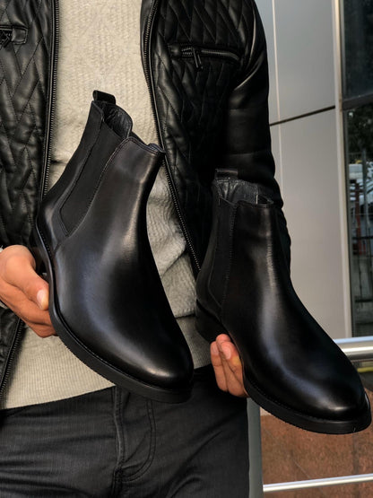 The Aqua Black Chelsea Boots