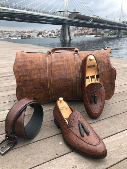 Marina Brown Leather Tassel Loafer