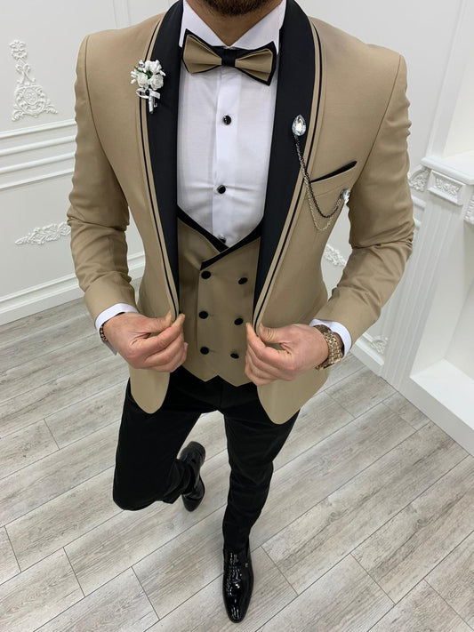 Napoli Gold Slim Fit Shawl Lapel Tuxedo