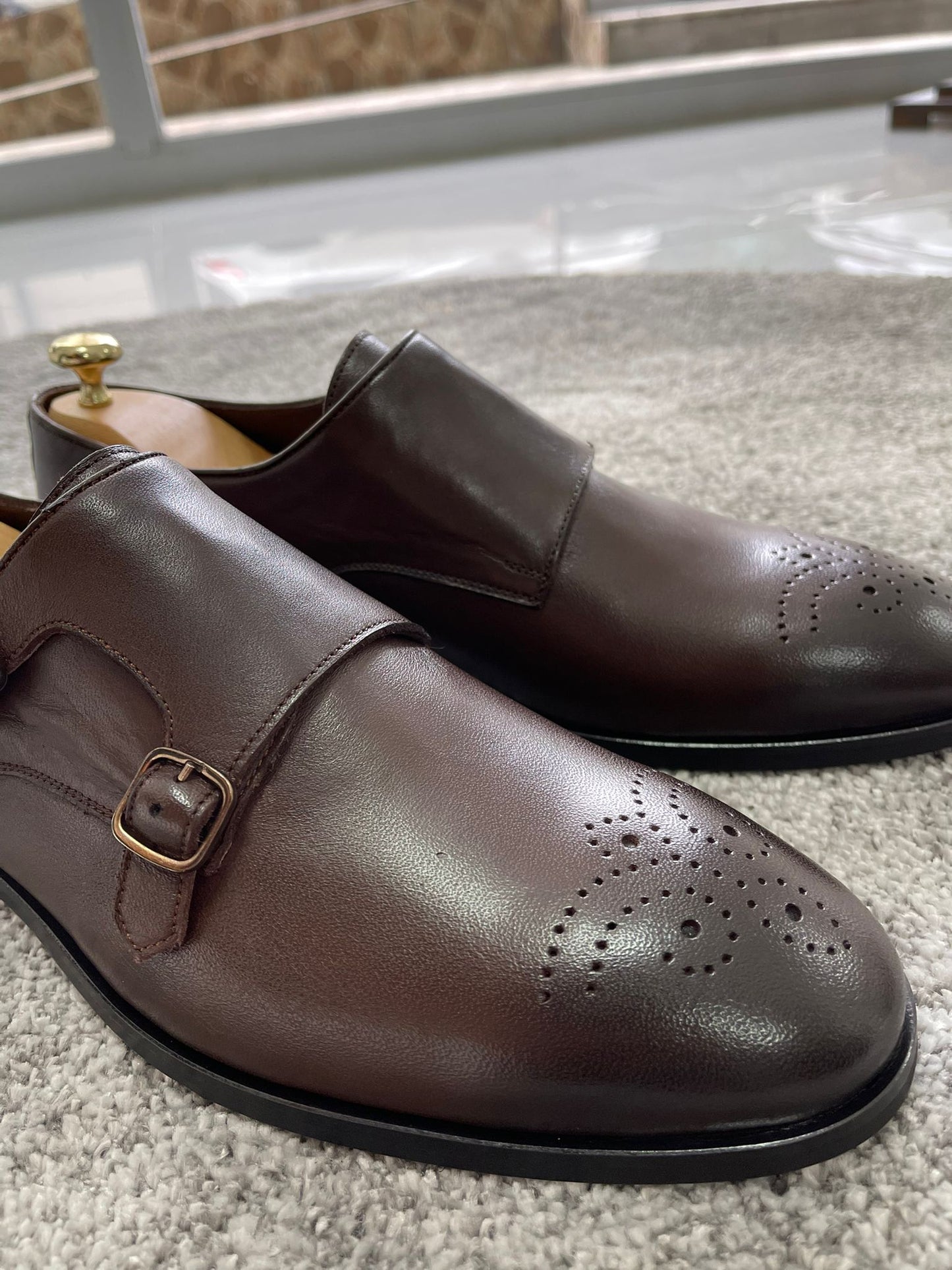 Remy Brown Double Monk Straps