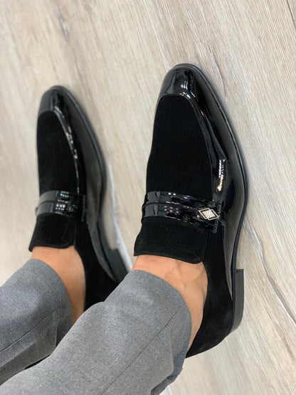 Rimini Black Leather Shoes