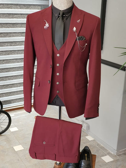 Napoli Red Slim Fit Suit