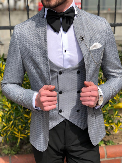 Hudson Gray Tuxedo Suit