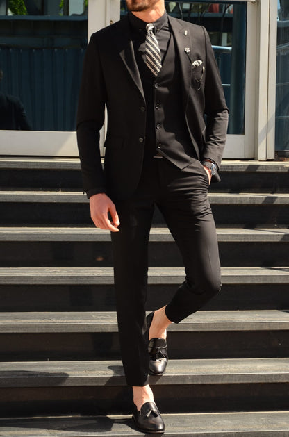 Bernard Black Slim Fit Suit
