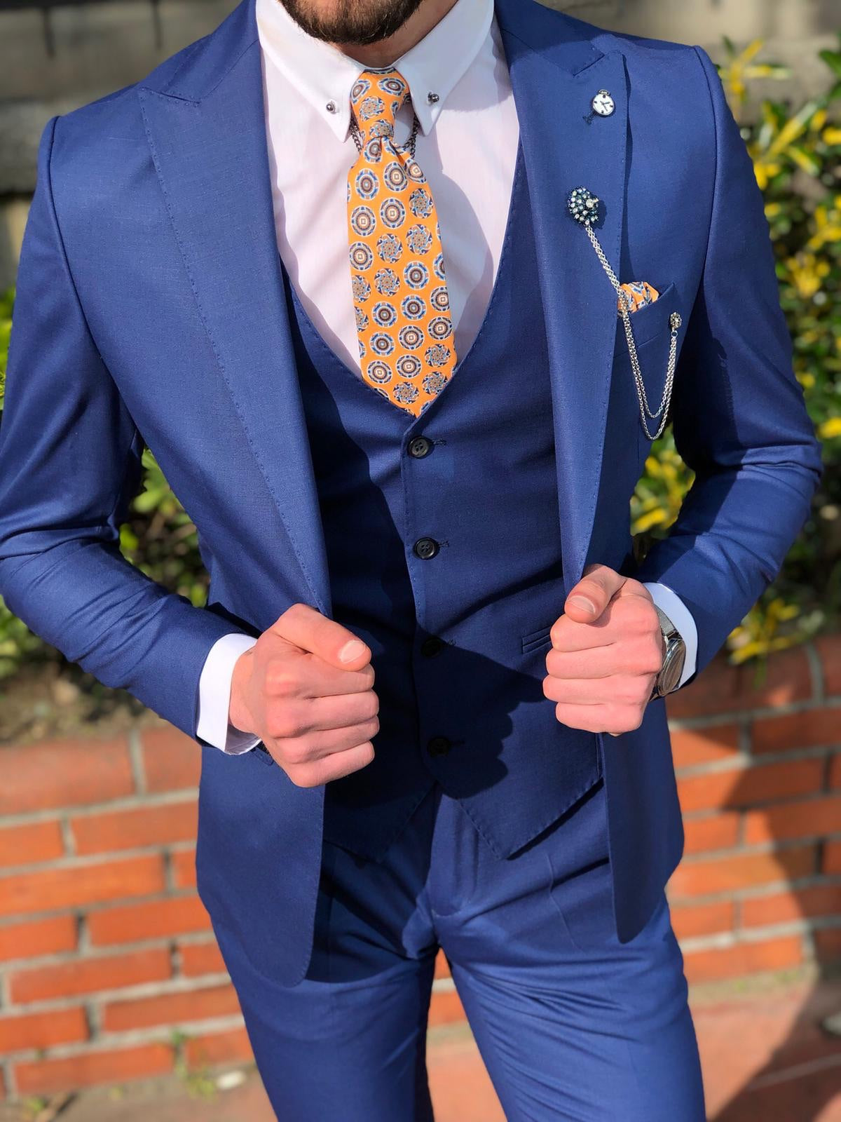 Bernard Sax Slim Fit Suit